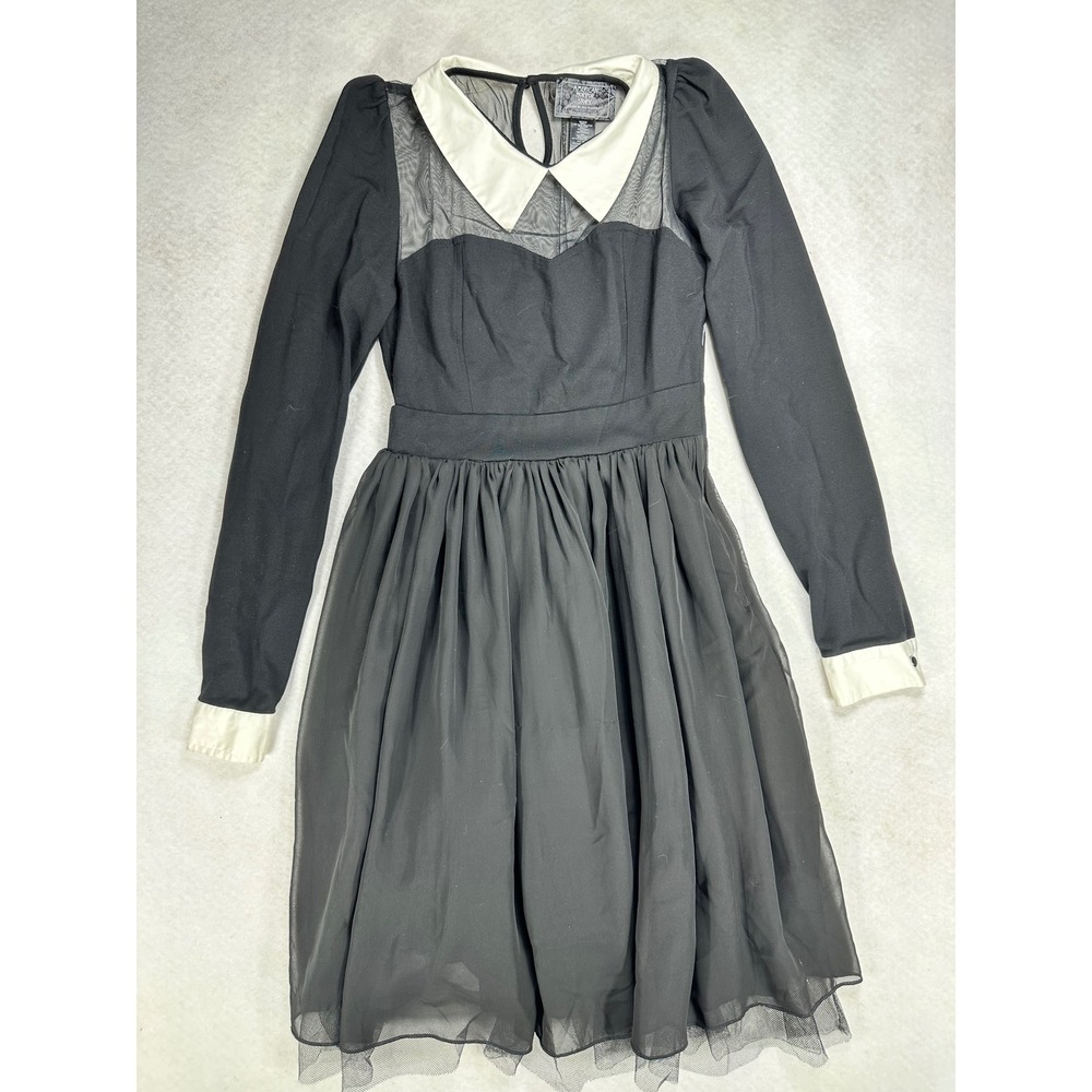 American Horror Story Hot Topic Midnight Hour Coven Mesh PeterPan Collar Dress M